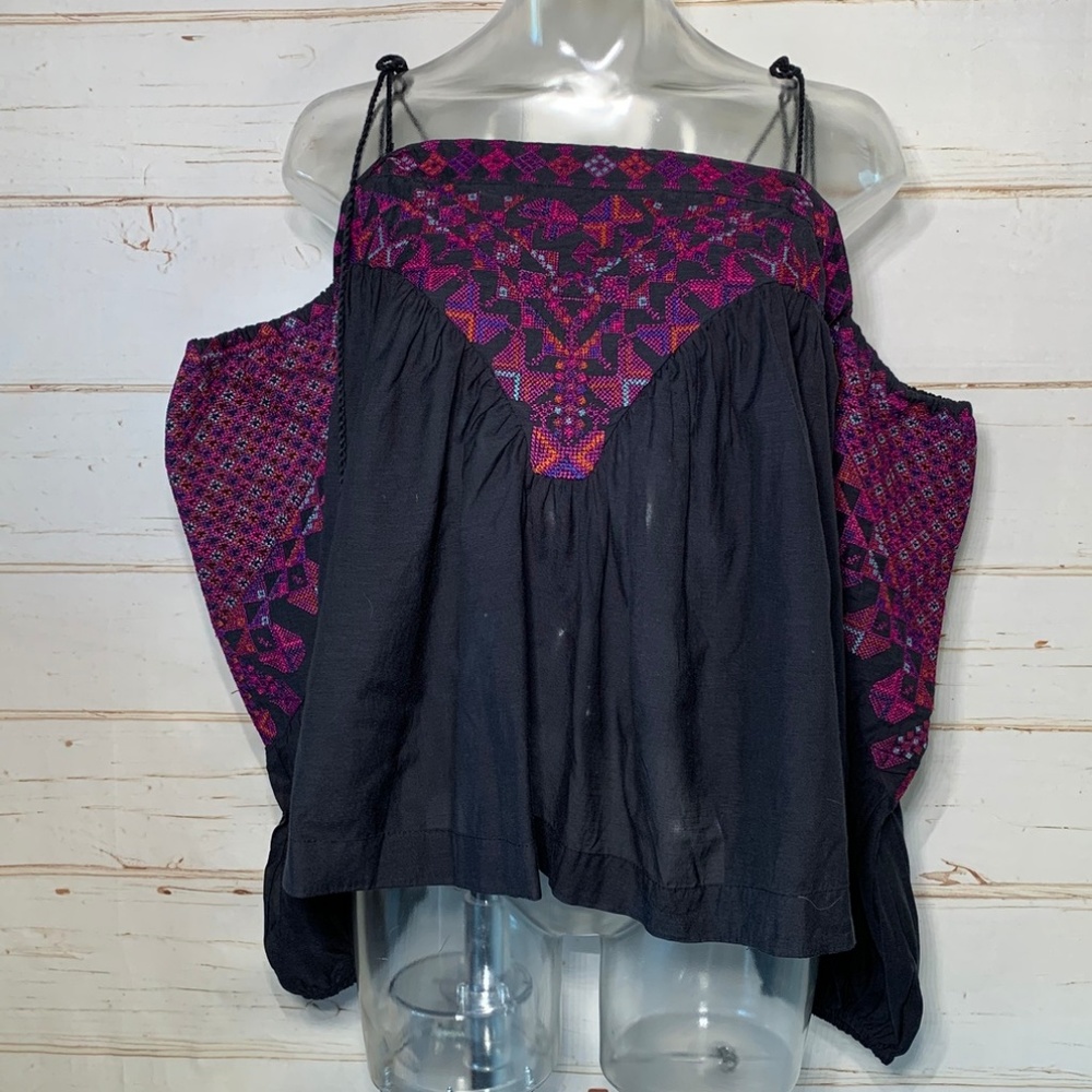 FREE PEOPLE Vacay Vibin' Blouse New M - Picture 3 of 5